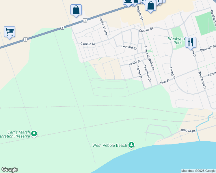 map of restaurants, bars, coffee shops, grocery stores, and more near 924 John Fairhurst Boulevard in Cobourg