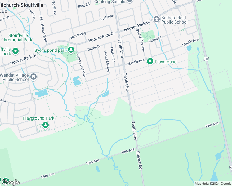map of restaurants, bars, coffee shops, grocery stores, and more near in Whitchurch-Stouffville