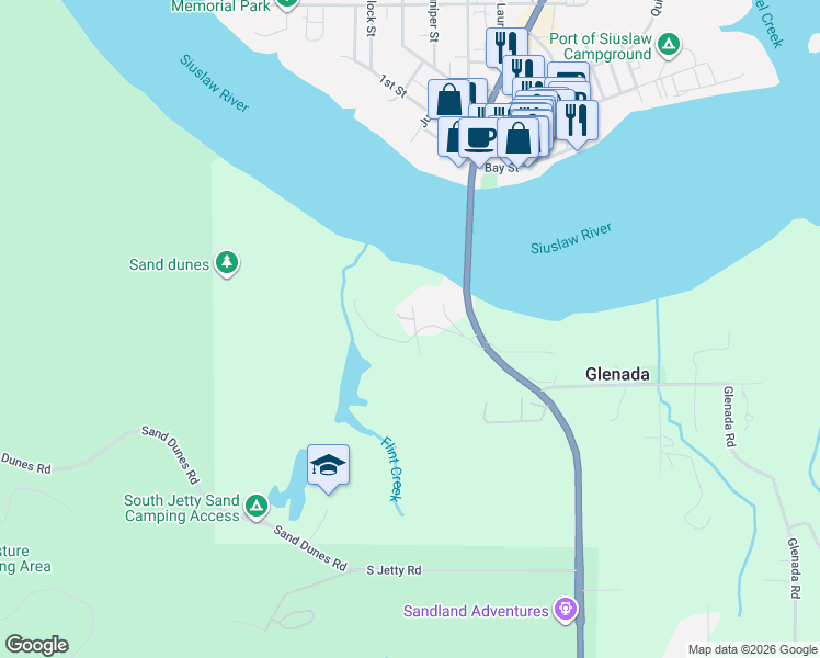 map of restaurants, bars, coffee shops, grocery stores, and more near 85690 Cherry Street in Florence
