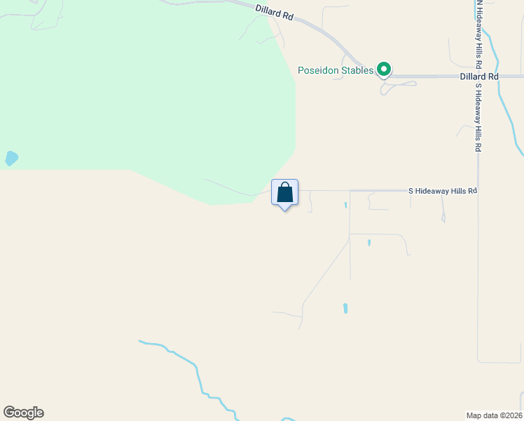 map of restaurants, bars, coffee shops, grocery stores, and more near 84525 South Hideaway Hills Road in Eugene