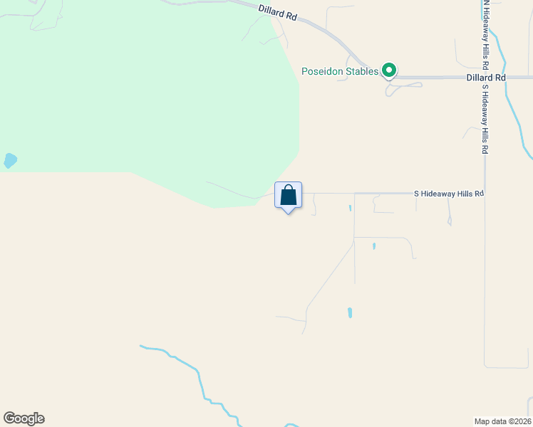 map of restaurants, bars, coffee shops, grocery stores, and more near 84525 South Hideaway Hills Road in Eugene