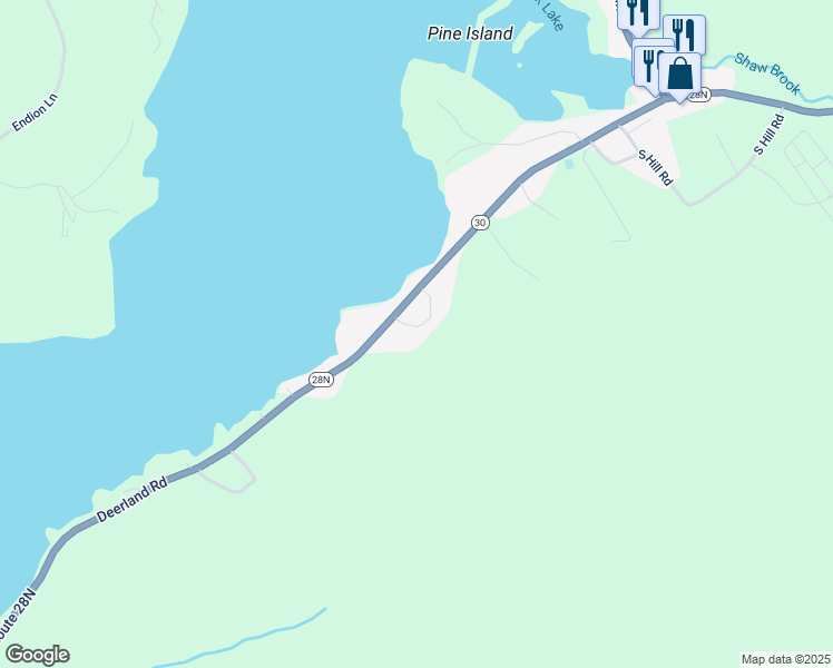 map of restaurants, bars, coffee shops, grocery stores, and more near 996 Deerland Road in Long Lake