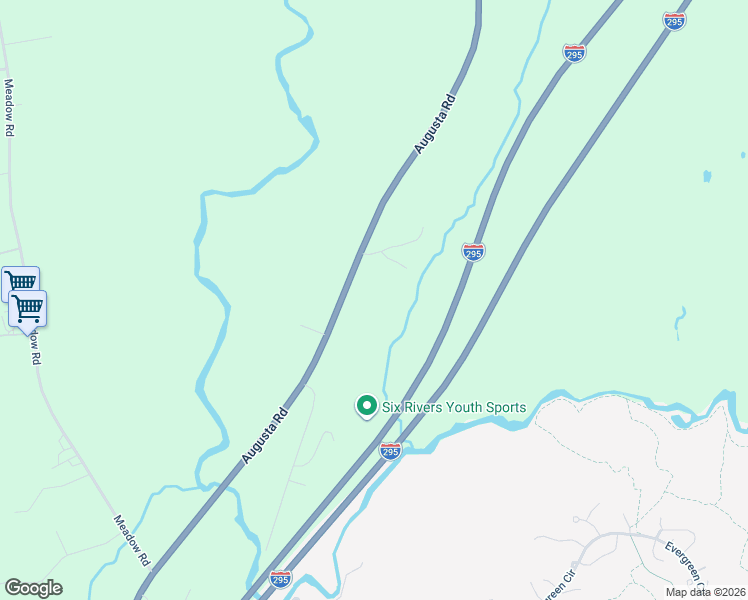 map of restaurants, bars, coffee shops, grocery stores, and more near 229 Augusta Road in Topsham