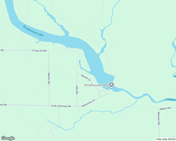 map of restaurants, bars, coffee shops, grocery stores, and more near 504 Hilo Road in Gladwin