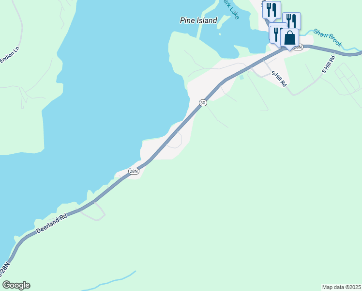 map of restaurants, bars, coffee shops, grocery stores, and more near 996 Deerland Road in Long Lake