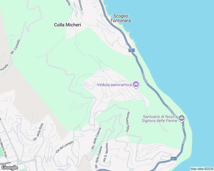 map of restaurants, bars, coffee shops, grocery stores, and more near 19 Via Soprana in Marina di Andora