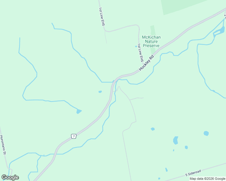 map of restaurants, bars, coffee shops, grocery stores, and more near 307208 Hockley Road in Orangeville