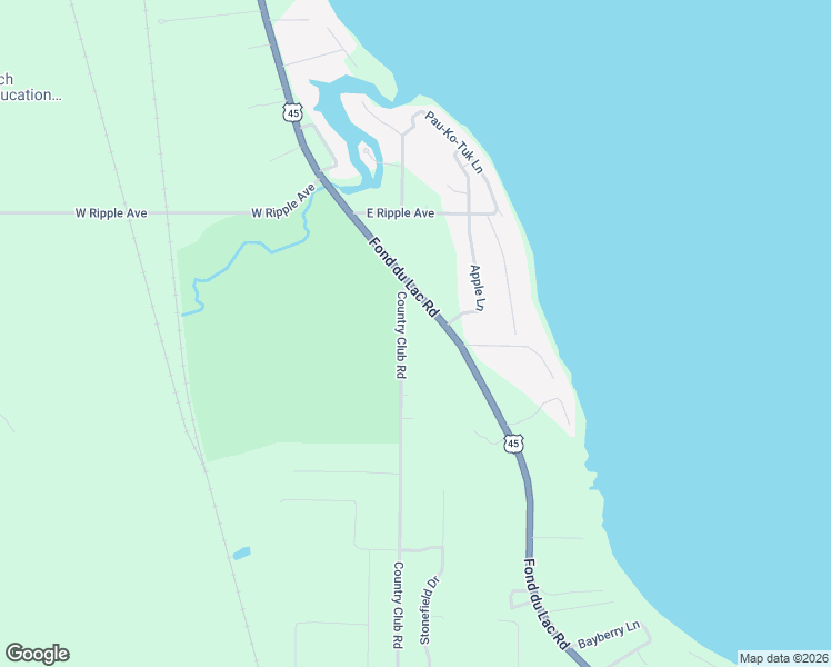 map of restaurants, bars, coffee shops, grocery stores, and more near 4047 U.S. 45 in Oshkosh