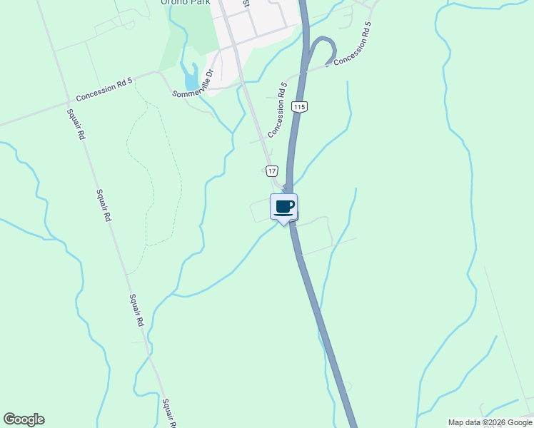 map of restaurants, bars, coffee shops, grocery stores, and more near 82 Irwin Road in Clarington