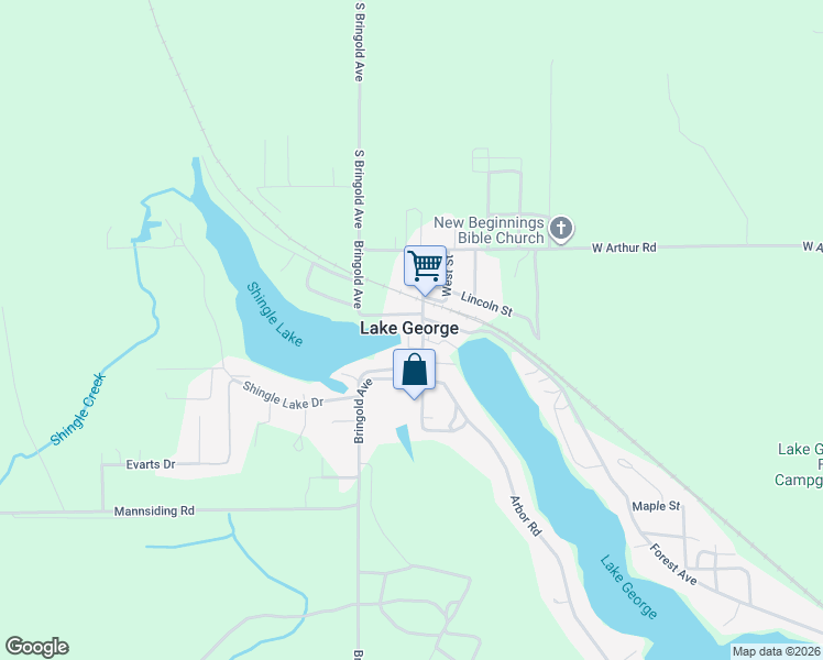 map of restaurants, bars, coffee shops, grocery stores, and more near in Lake George
