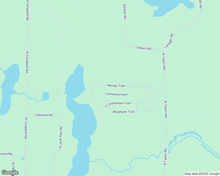 map of restaurants, bars, coffee shops, grocery stores, and more near 7801 Navajo Trail in Township of Branch