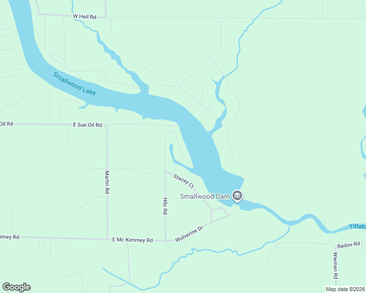 map of restaurants, bars, coffee shops, grocery stores, and more near 540 Hilo Road in Gladwin