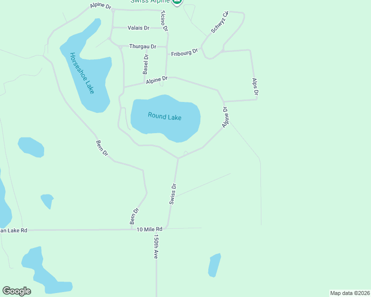 map of restaurants, bars, coffee shops, grocery stores, and more near 10042 Alpine Drive in Reed City
