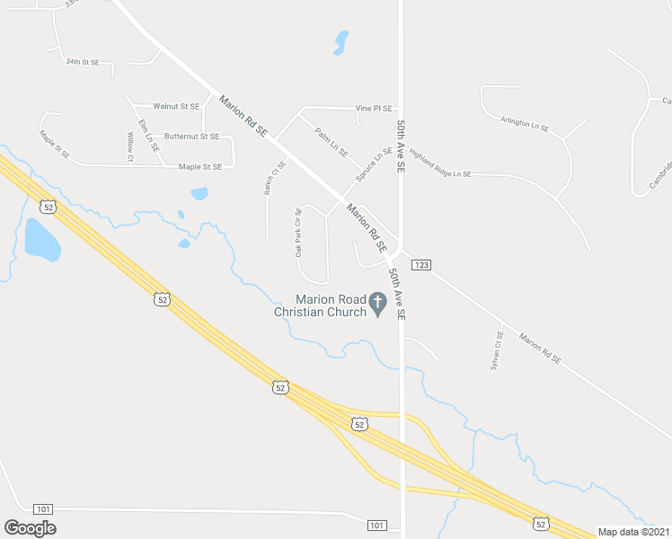 map of restaurants, bars, coffee shops, grocery stores, and more near 3908 Oak Park Circle Southeast in Rochester