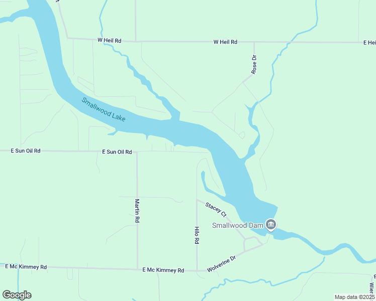 map of restaurants, bars, coffee shops, grocery stores, and more near 591 East Sun Oil Road in Gladwin