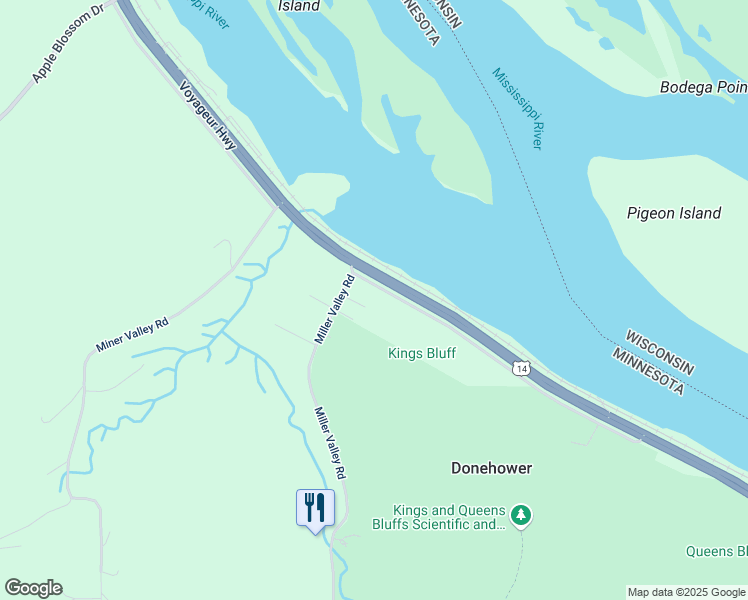 map of restaurants, bars, coffee shops, grocery stores, and more near 43263 Twin Bluffs Drive in Winona