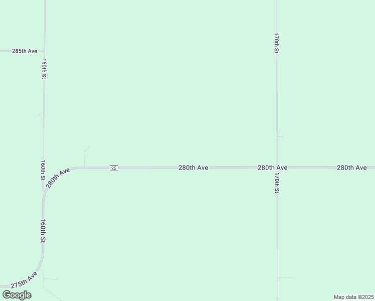map of restaurants, bars, coffee shops, grocery stores, and more near 16651 280th Avenue in Waseca