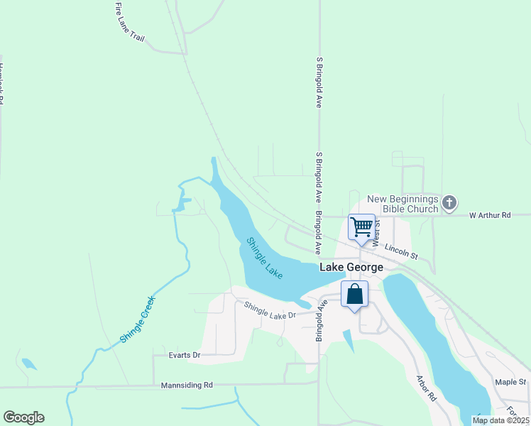 map of restaurants, bars, coffee shops, grocery stores, and more near in Lake George