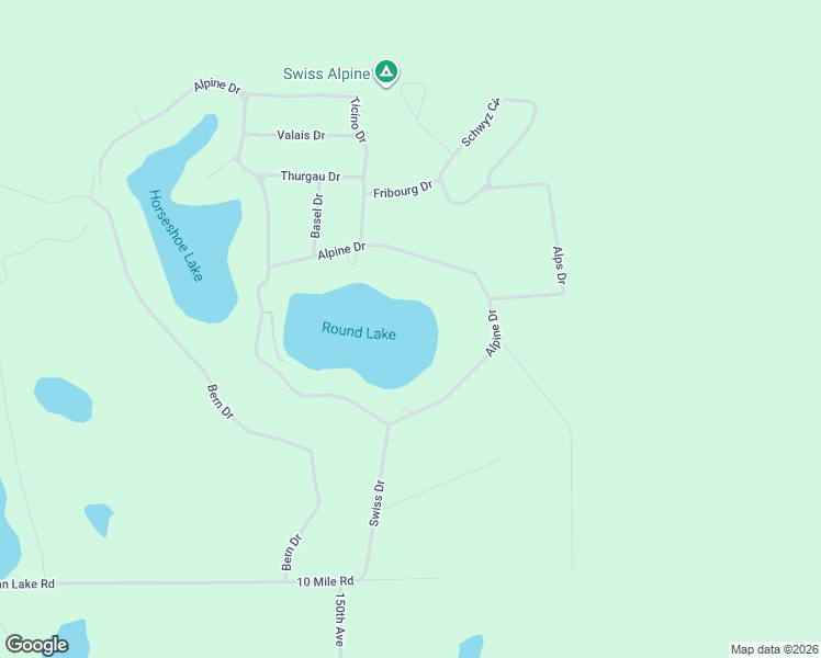 map of restaurants, bars, coffee shops, grocery stores, and more near 10082 Zurich Drive in Reed City