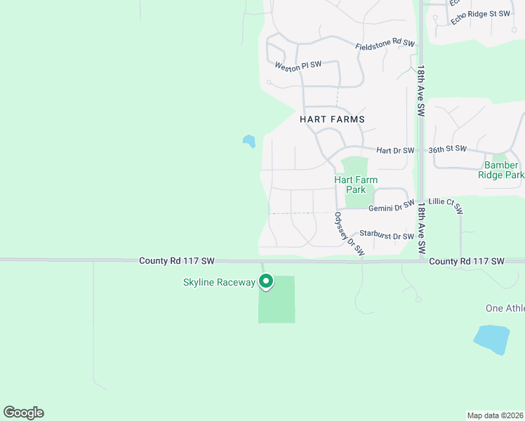 map of restaurants, bars, coffee shops, grocery stores, and more near 2371 Starburst Drive Southwest in Rochester
