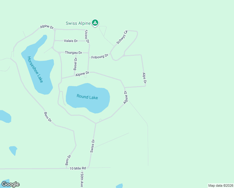 map of restaurants, bars, coffee shops, grocery stores, and more near 10106-10108 Alpine Drive in Reed City
