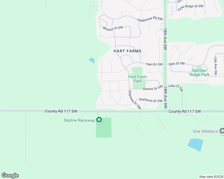 map of restaurants, bars, coffee shops, grocery stores, and more near 2371 Starburst Drive Southwest in Rochester