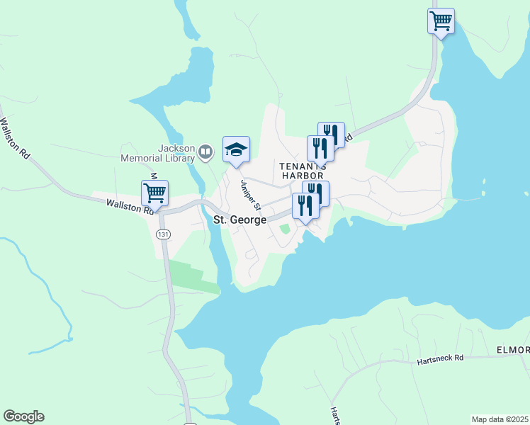 map of restaurants, bars, coffee shops, grocery stores, and more near 3 Juniper Street in Saint George