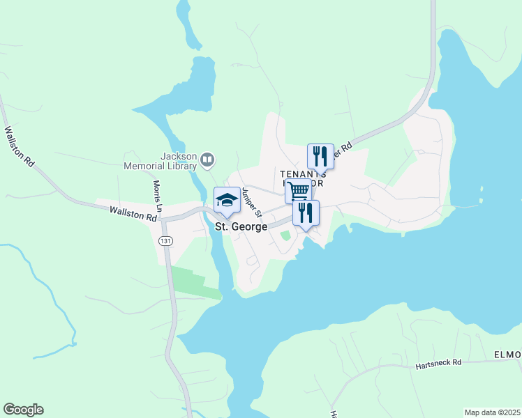 map of restaurants, bars, coffee shops, grocery stores, and more near 3 Juniper Street in Saint George