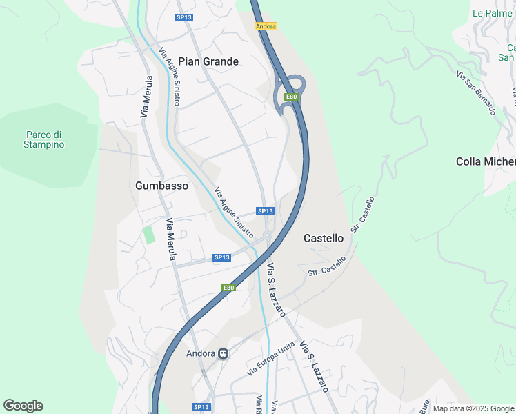 map of restaurants, bars, coffee shops, grocery stores, and more near 2b Via Argine Sinistro in Provincia di Savona
