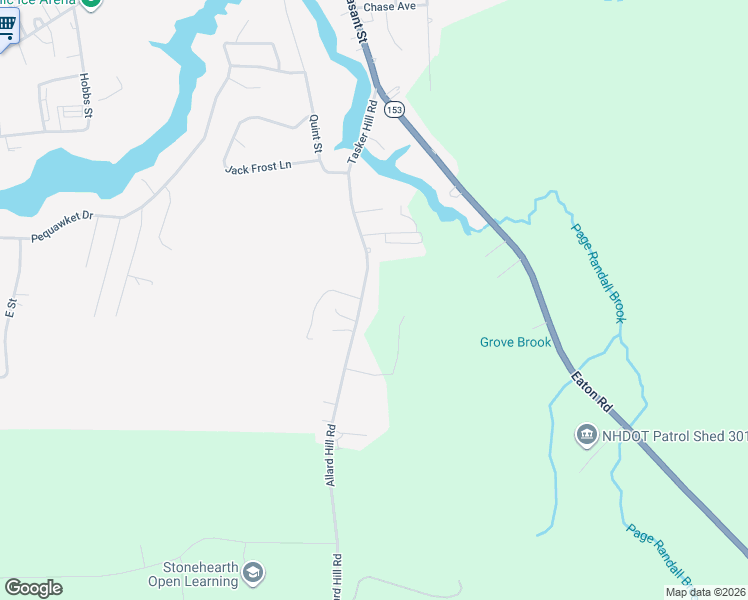 map of restaurants, bars, coffee shops, grocery stores, and more near 219 Tasker Hill Road in Conway