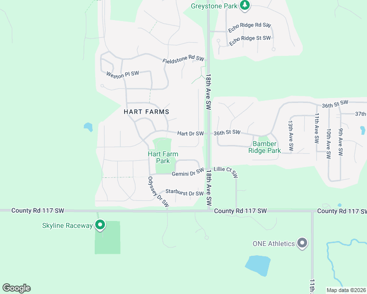 map of restaurants, bars, coffee shops, grocery stores, and more near 3747 David Lane Southwest in Rochester