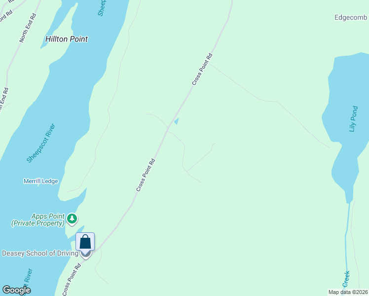 map of restaurants, bars, coffee shops, grocery stores, and more near 21 Shadis Road in Edgecomb