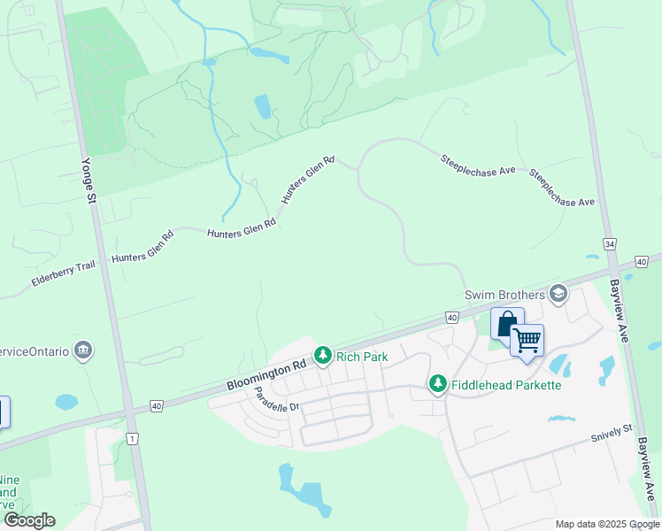 map of restaurants, bars, coffee shops, grocery stores, and more near 312 Old Bloomington Road in Aurora