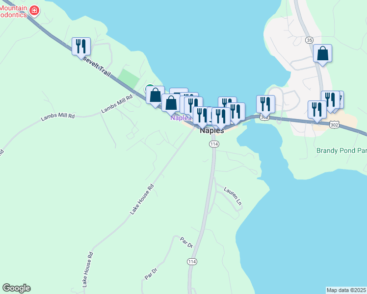 map of restaurants, bars, coffee shops, grocery stores, and more near 24 Lake House Road in Naples