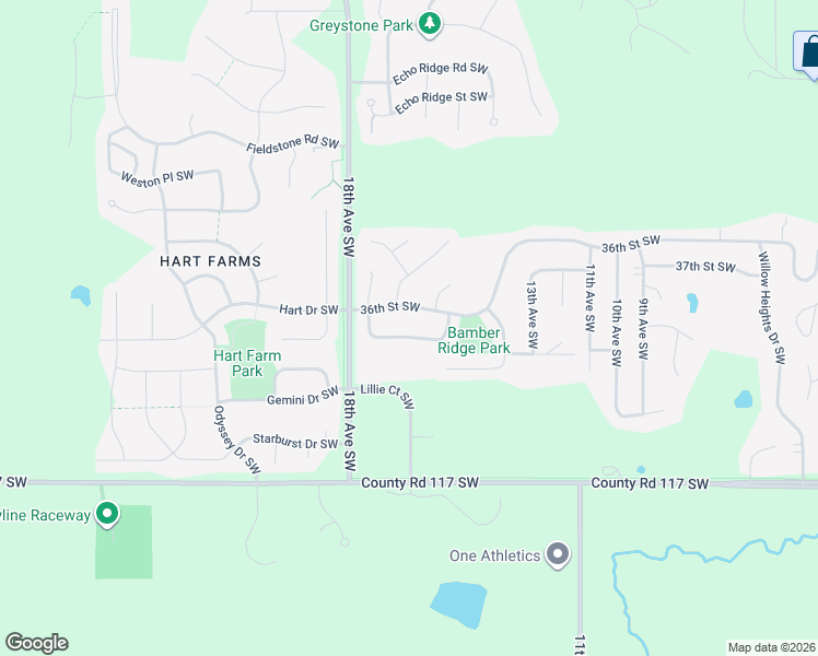 map of restaurants, bars, coffee shops, grocery stores, and more near 3647 Ironwood Court Southwest in Rochester