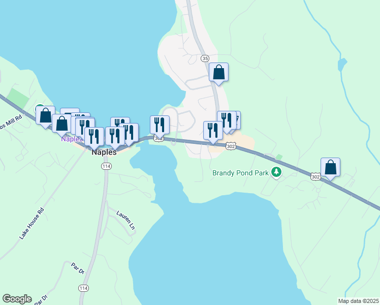 map of restaurants, bars, coffee shops, grocery stores, and more near 730 Roosevelt Trail in Naples