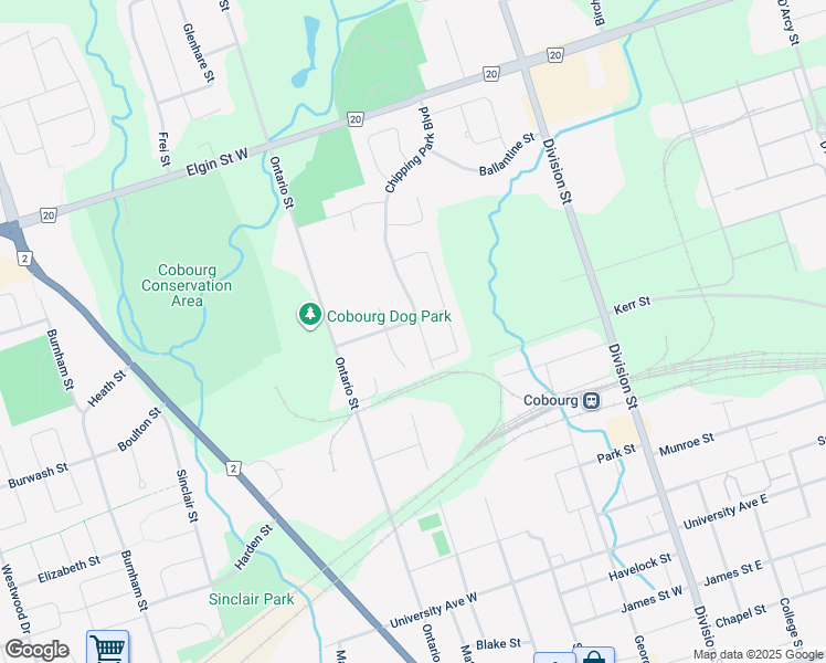 map of restaurants, bars, coffee shops, grocery stores, and more near in Cobourg