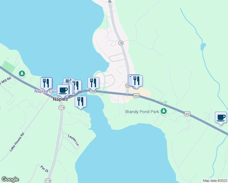 map of restaurants, bars, coffee shops, grocery stores, and more near 730 Roosevelt Trail in Naples
