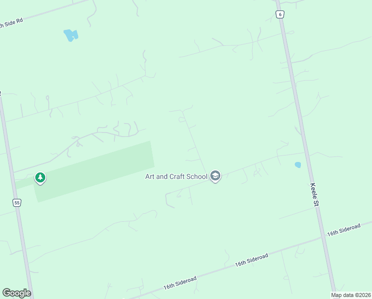 map of restaurants, bars, coffee shops, grocery stores, and more near 95 Fog Road in King City