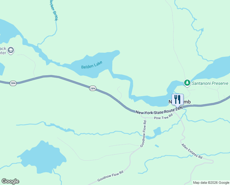map of restaurants, bars, coffee shops, grocery stores, and more near 2-48 Fennessey Ln in Newcomb