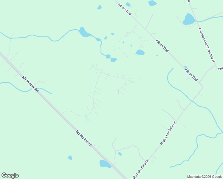 map of restaurants, bars, coffee shops, grocery stores, and more near 6 Woodlot Court in Caledon