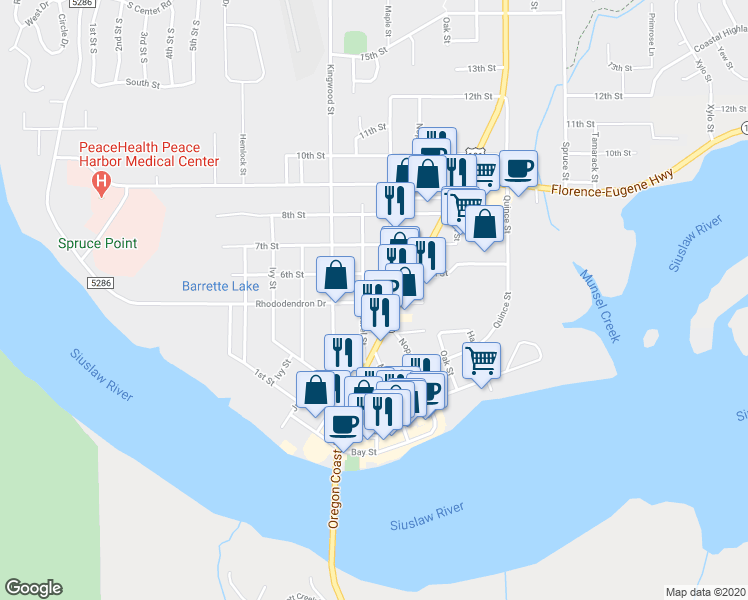 map of restaurants, bars, coffee shops, grocery stores, and more near 1339 County Highway 5286 in Florence