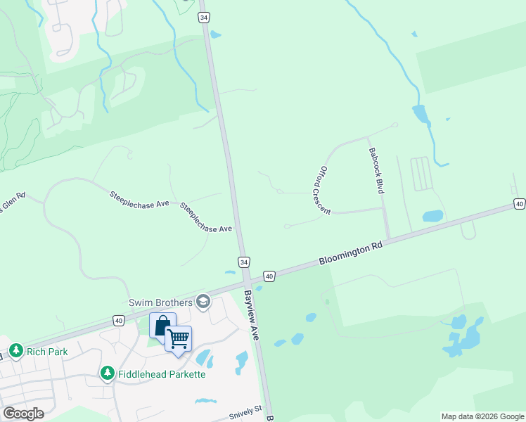 map of restaurants, bars, coffee shops, grocery stores, and more near 17 Ing Court in Aurora