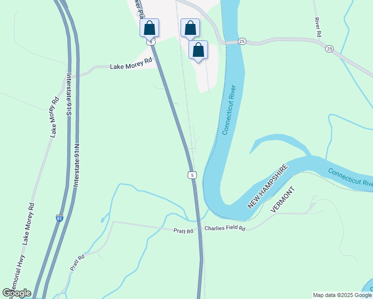 map of restaurants, bars, coffee shops, grocery stores, and more near U.S. 5 in Orange County