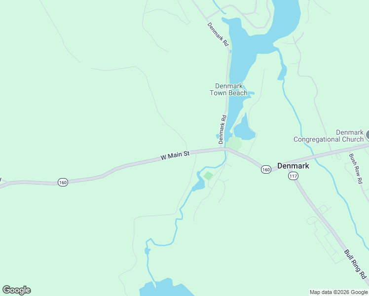 map of restaurants, bars, coffee shops, grocery stores, and more near 118 West Main Street in Denmark