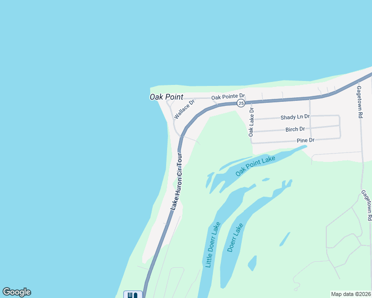 map of restaurants, bars, coffee shops, grocery stores, and more near 5883 Port Austin Road in Caseville