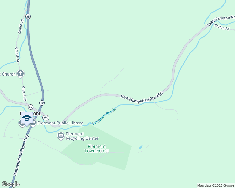 map of restaurants, bars, coffee shops, grocery stores, and more near 239 New Hampshire Route 25C in Piermont