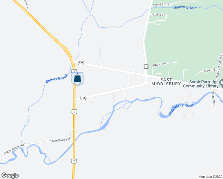 map of restaurants, bars, coffee shops, grocery stores, and more near 37 Ossie Road in Addison County