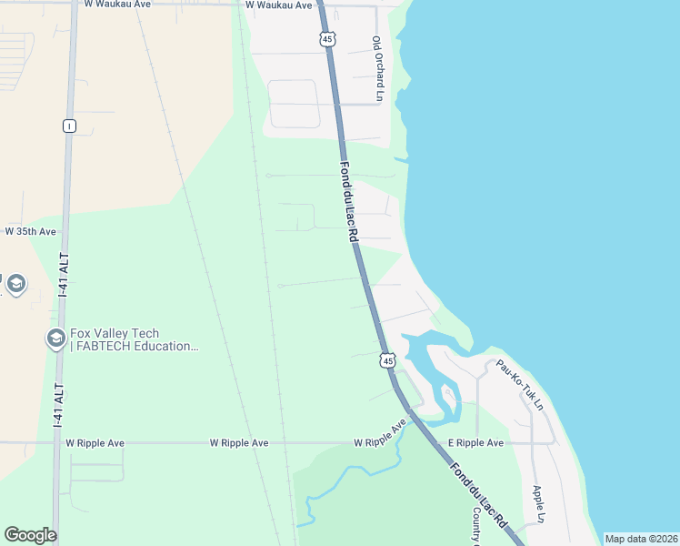 map of restaurants, bars, coffee shops, grocery stores, and more near 22 Welle Drive in Oshkosh