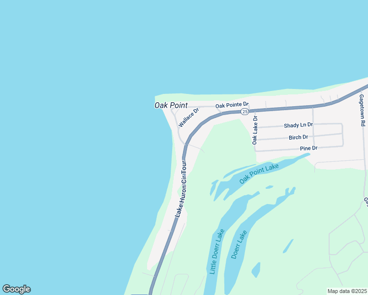 map of restaurants, bars, coffee shops, grocery stores, and more near 5880 Port Austin Road in Caseville